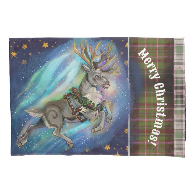 When Reindeer Fly Pillowcase (Front)