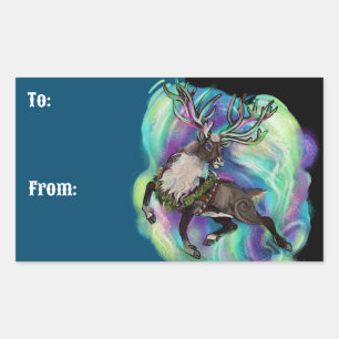 When Reindeer Fly Rectangular Sticker