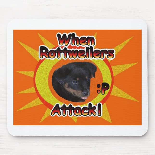 When Rottweilers Attack :p Mouse Mat (Front)