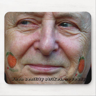 When senility strikes, be ready mouse mat