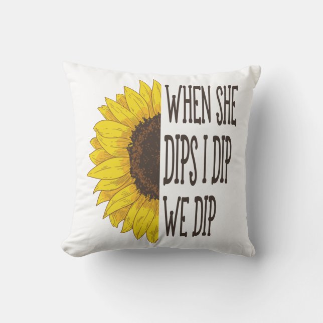 When She Dips I dip We Dip, Mummy And Me Cushion (Front)