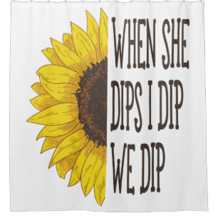 When She Dips I dip We Dip, Mummy And Me Shower Curtain