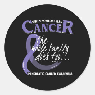 When Someone Has Pancreatic Cancer The Whole Famil Classic Round Sticker