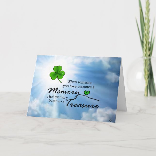 When someone you lone, Shamrock Card (Front)