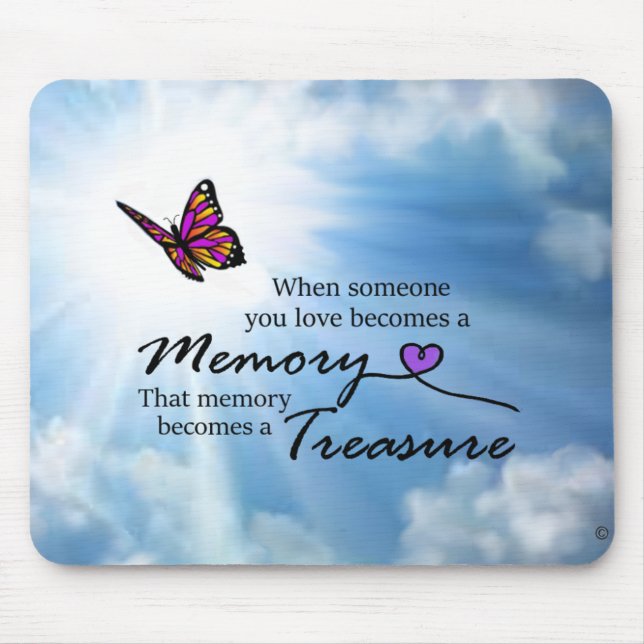 When someone you love, butterfly mouse mat (Front)