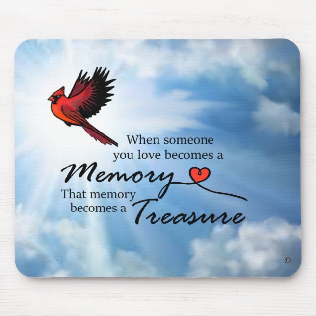 When someone you love, Cardinal Mouse Mat (Front)