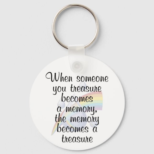 When someone you treasure becomes a memory... key ring (Front)