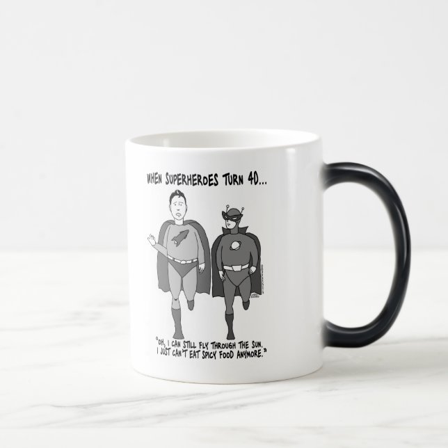 When Superheroes Turn 40 Morphing Mug (Right)