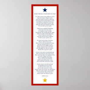 When the Blue Star Turns to Gold 12x36 size Poster