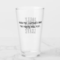 When the Captain's Away Beer Glass