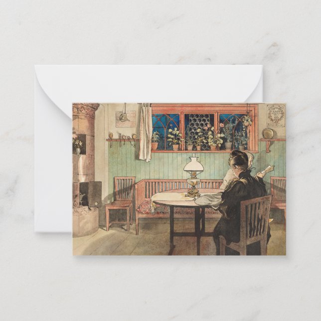 When the Children have Gone to Bed by Larsson Card (Front)