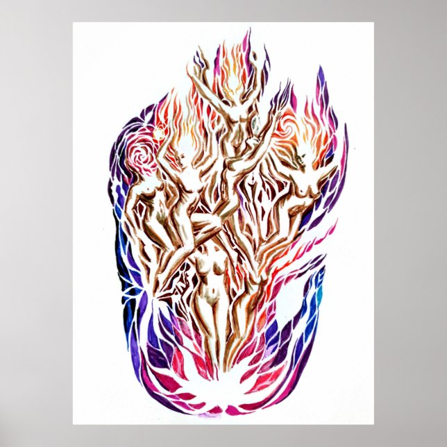 When the divine feminine is blooming poster (Front)