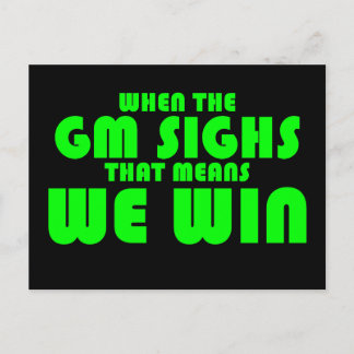 When the GM sighs Postcard
