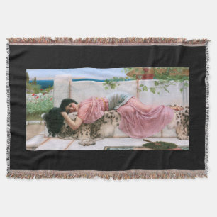 When The Heart Is Young by John William Godward Throw Blanket