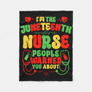 When The Juneteenth Nurse Steps In Miracles Happen Fleece Blanket