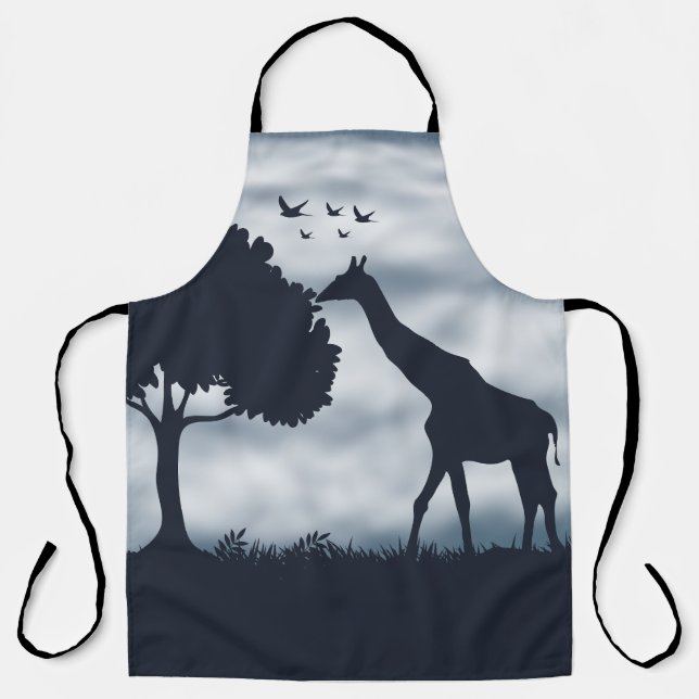 When the Moon Whispers to the Giraffe Apron (Front)