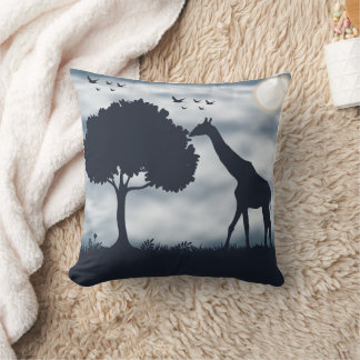 When the Moon Whispers to the Giraffe Cushion