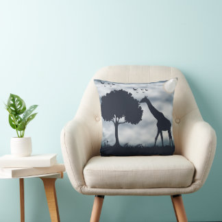 When the Moon Whispers to the Giraffe Cushion