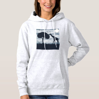 When the Moon Whispers to the Giraffe Hoodie