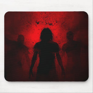 When the Night Screams in Red Mouse Mat