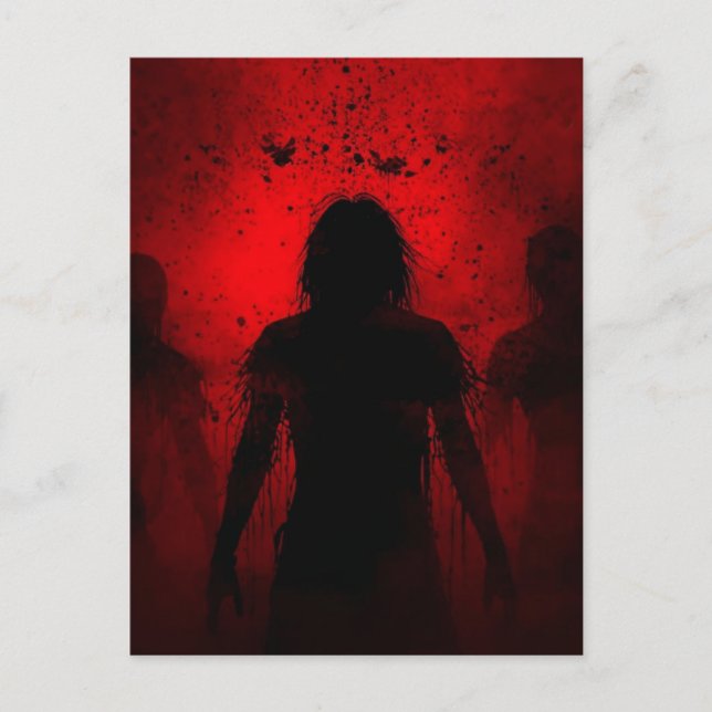 When the Night Screams in Red Postcard (Front)