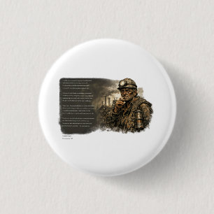 When the Pits Fell Silent 3 Cm Round Badge