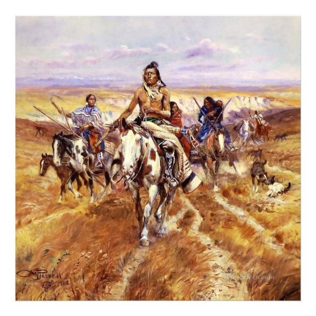 “When the Plains Were His” by Charles M Russell Photo Print (Front)