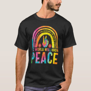 When The Power Of Love Peace Sign Tie Dye Hippy Re T-Shirt
