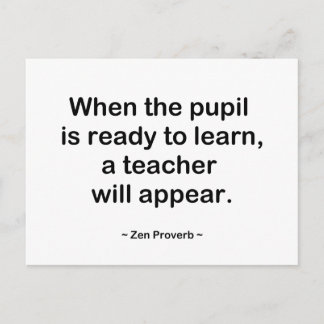 When the pupil is ready postcard