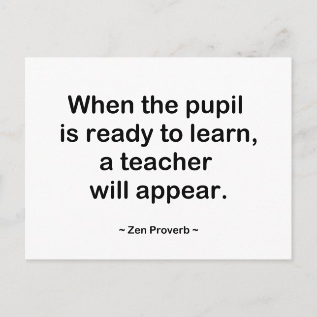 When the pupil is ready postcard (Front)