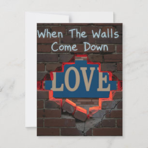 When The Walls Come Down Postcard