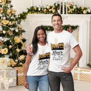 When they saw the star they rejoiced Nativity  T-Shirt