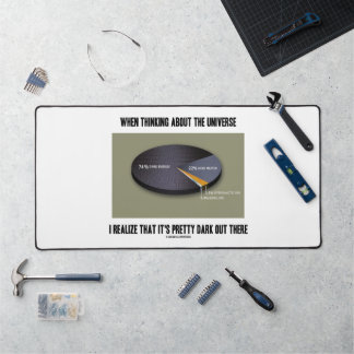 When Thinking Universe Realise It's Dark Out There Desk Mat
