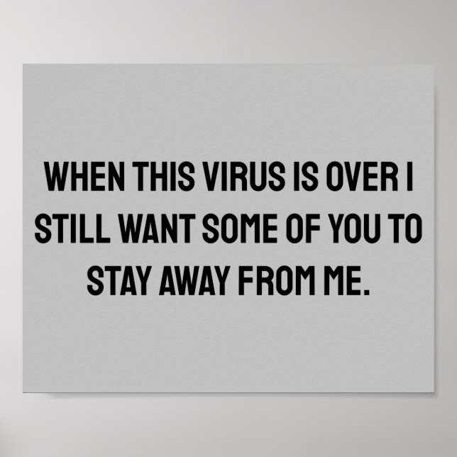 When this virus is over 2020 humour poster (Front)