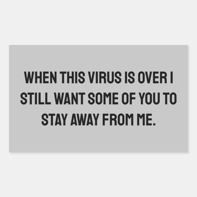 When this virus is over 2020 humour rectangular sticker (Front)
