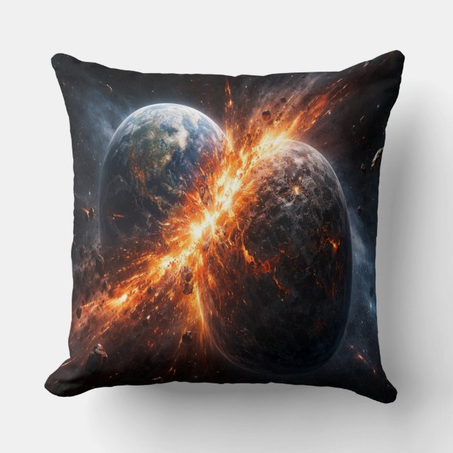 When Two Planets Collide Cushion (Front)