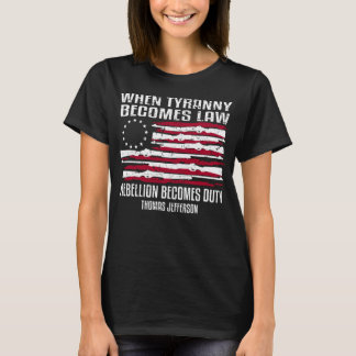 When Tyranny Becomes law Thomas Jefferson Shirt