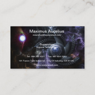 When Universes Collide Fractal Art Business Card