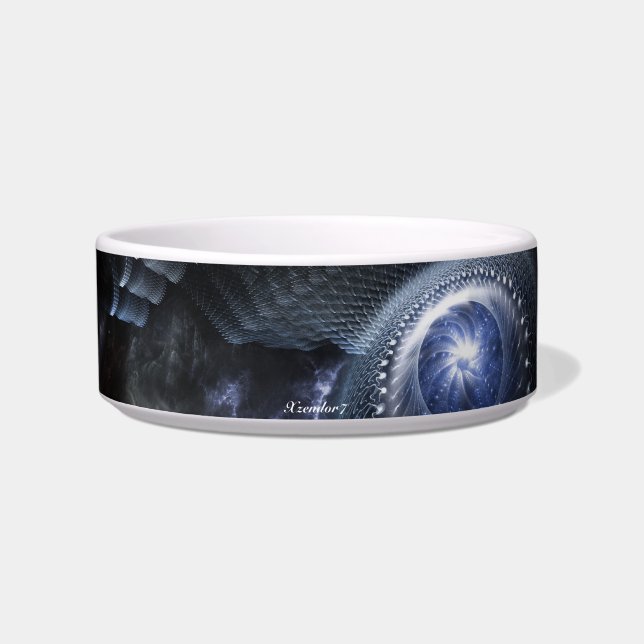 When Universes Collide Fractal Art Pet Bowl (Front)