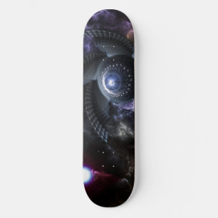 When Universes Collide Fractal Art skateboard