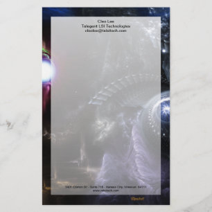 When Universes Collide Fractal Art Stationery