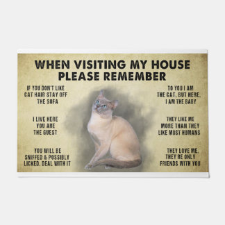 When Visiting My House Please Remember The Cat Lov Doormat