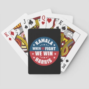 When We Fight We Win 2024 Kamala Harris USA Playing Cards