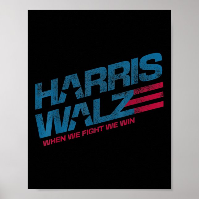 When We Fight We Win Kamala Harris Cat Lady Boho  Poster (Front)