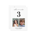 When We Were 3 Childhood Photos 5x7 Table Number