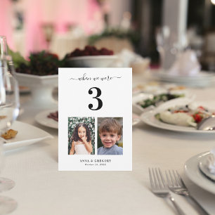 When We Were 3 Childhood Pictures Table Number
