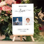 When We Were Age Minimalist Wedding Party Favours Table Number<br><div class="desc">When We Were Age Childhood Photo Modern Wedding Table Number</div>