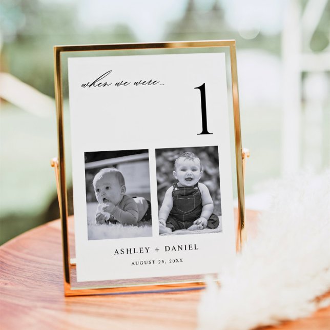 When We Were Age Photo Table Number (Creator Uploaded)