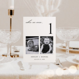 When We Were Age Photo Table Number