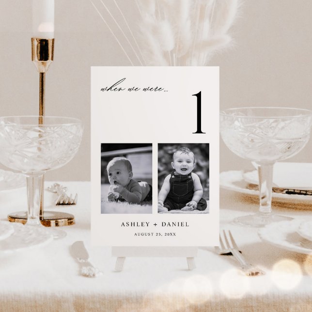 When We Were Age Photo Table Number (Creator Uploaded)